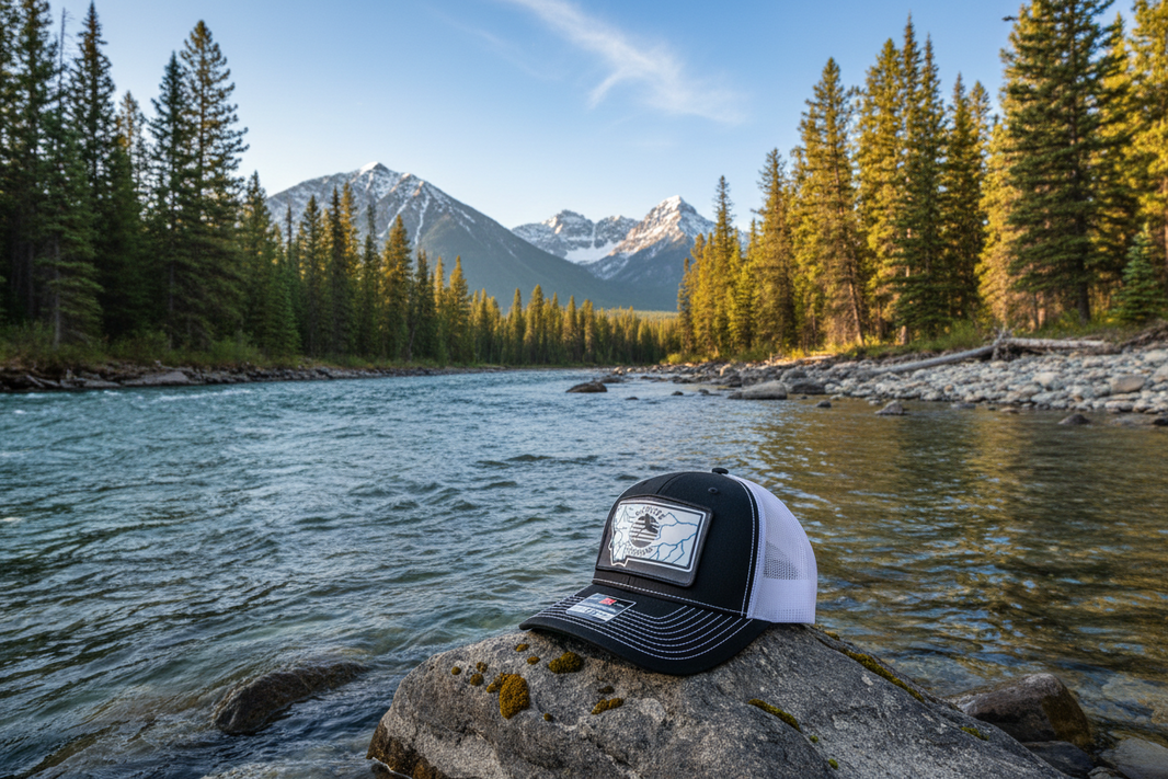 Men's Hat- Buglife Fly Fishing- MT Rivers