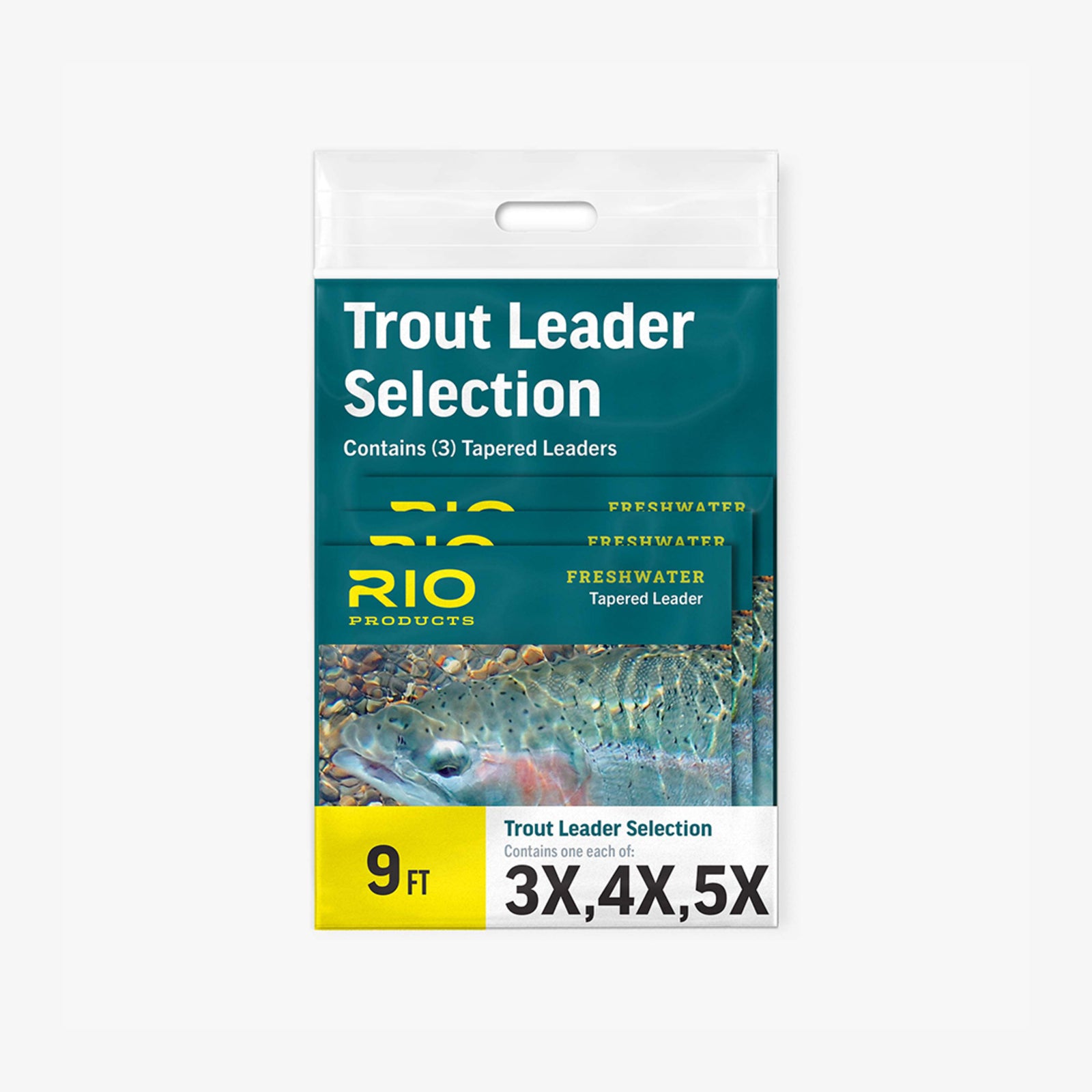 RIO Powerflex Trout Tapered Leader- 9 Ft- 3 pack