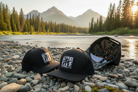 Bright Three Hats - Montana Riverbank